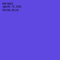 #5F48E2 - Royal Blue Color Image
