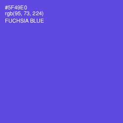 #5F49E0 - Fuchsia Blue Color Image