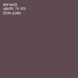 #5F4A53 - Don Juan Color Image