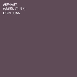 #5F4A57 - Don Juan Color Image