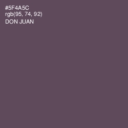 #5F4A5C - Don Juan Color Image