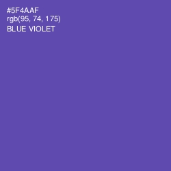 #5F4AAF - Blue Violet Color Image
