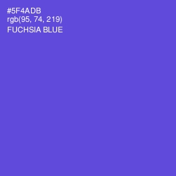 #5F4ADB - Fuchsia Blue Color Image