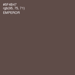 #5F4B47 - Emperor Color Image