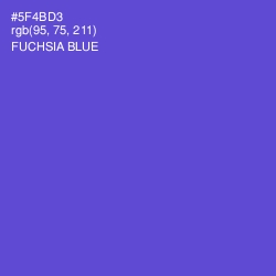 #5F4BD3 - Fuchsia Blue Color Image