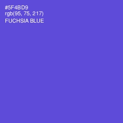 #5F4BD9 - Fuchsia Blue Color Image