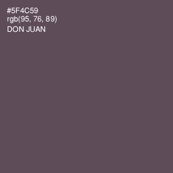 #5F4C59 - Don Juan Color Image