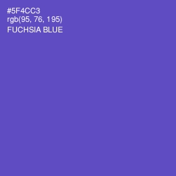 #5F4CC3 - Fuchsia Blue Color Image