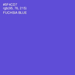 #5F4CD7 - Fuchsia Blue Color Image