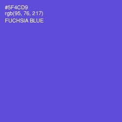 #5F4CD9 - Fuchsia Blue Color Image