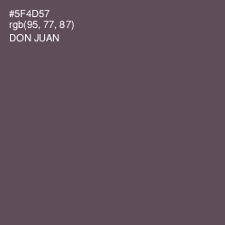 #5F4D57 - Don Juan Color Image