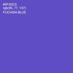 #5F4DC5 - Fuchsia Blue Color Image