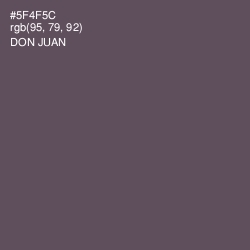 #5F4F5C - Don Juan Color Image