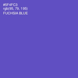 #5F4FC3 - Fuchsia Blue Color Image