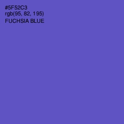 #5F52C3 - Fuchsia Blue Color Image