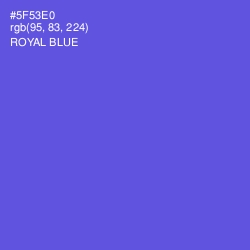 #5F53E0 - Royal Blue Color Image