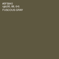 #5F5840 - Fuscous Gray Color Image