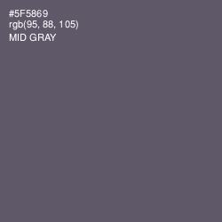 #5F5869 - Mid Gray Color Image