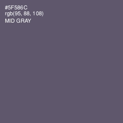 #5F586C - Mid Gray Color Image