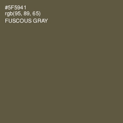 #5F5941 - Fuscous Gray Color Image