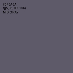 #5F5A6A - Mid Gray Color Image