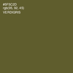 #5F5C2D - Verdigris Color Image