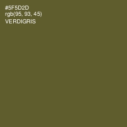 #5F5D2D - Verdigris Color Image