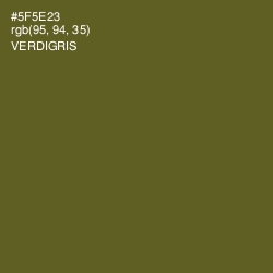 #5F5E23 - Verdigris Color Image