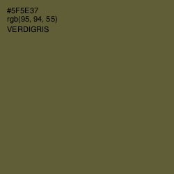 #5F5E37 - Verdigris Color Image