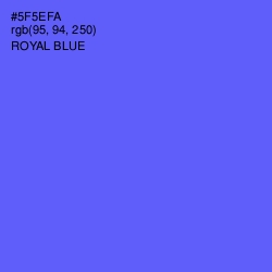 #5F5EFA - Royal Blue Color Image