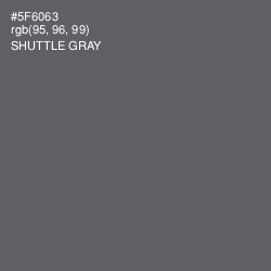#5F6063 - Shuttle Gray Color Image