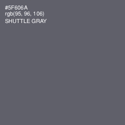 #5F606A - Shuttle Gray Color Image