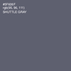 #5F606F - Shuttle Gray Color Image
