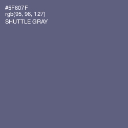 #5F607F - Shuttle Gray Color Image