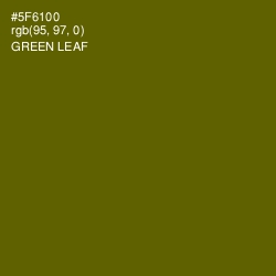 #5F6100 - Green Leaf Color Image