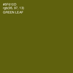 #5F610D - Green Leaf Color Image