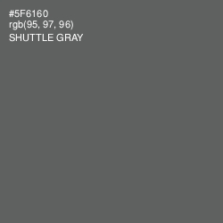 #5F6160 - Shuttle Gray Color Image