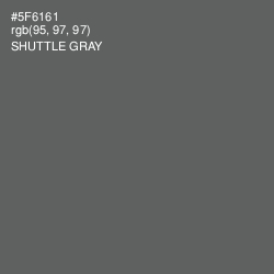 #5F6161 - Shuttle Gray Color Image