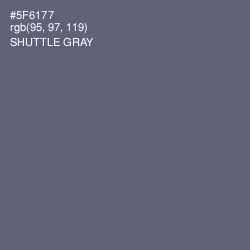 #5F6177 - Shuttle Gray Color Image