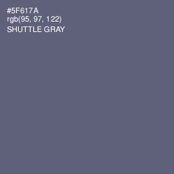 #5F617A - Shuttle Gray Color Image