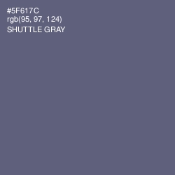 #5F617C - Shuttle Gray Color Image