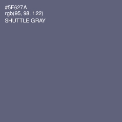 #5F627A - Shuttle Gray Color Image