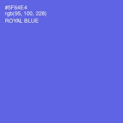 #5F64E4 - Royal Blue Color Image