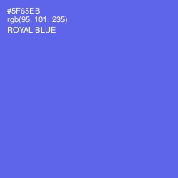 #5F65EB - Royal Blue Color Image