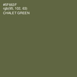 #5F663F - Chalet Green Color Image
