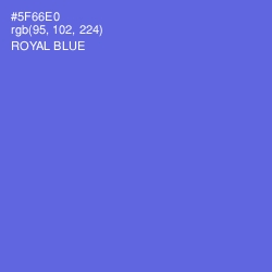 #5F66E0 - Royal Blue Color Image