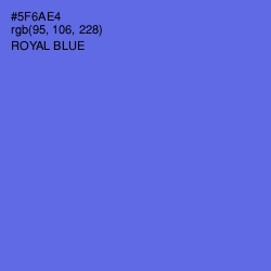 #5F6AE4 - Royal Blue Color Image