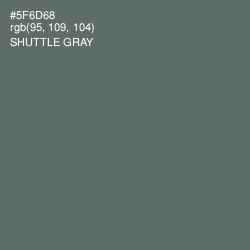 #5F6D68 - Shuttle Gray Color Image