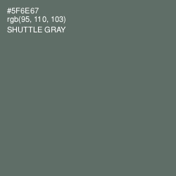 #5F6E67 - Shuttle Gray Color Image