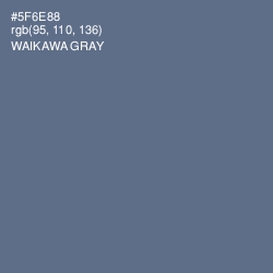 #5F6E88 - Waikawa Gray Color Image